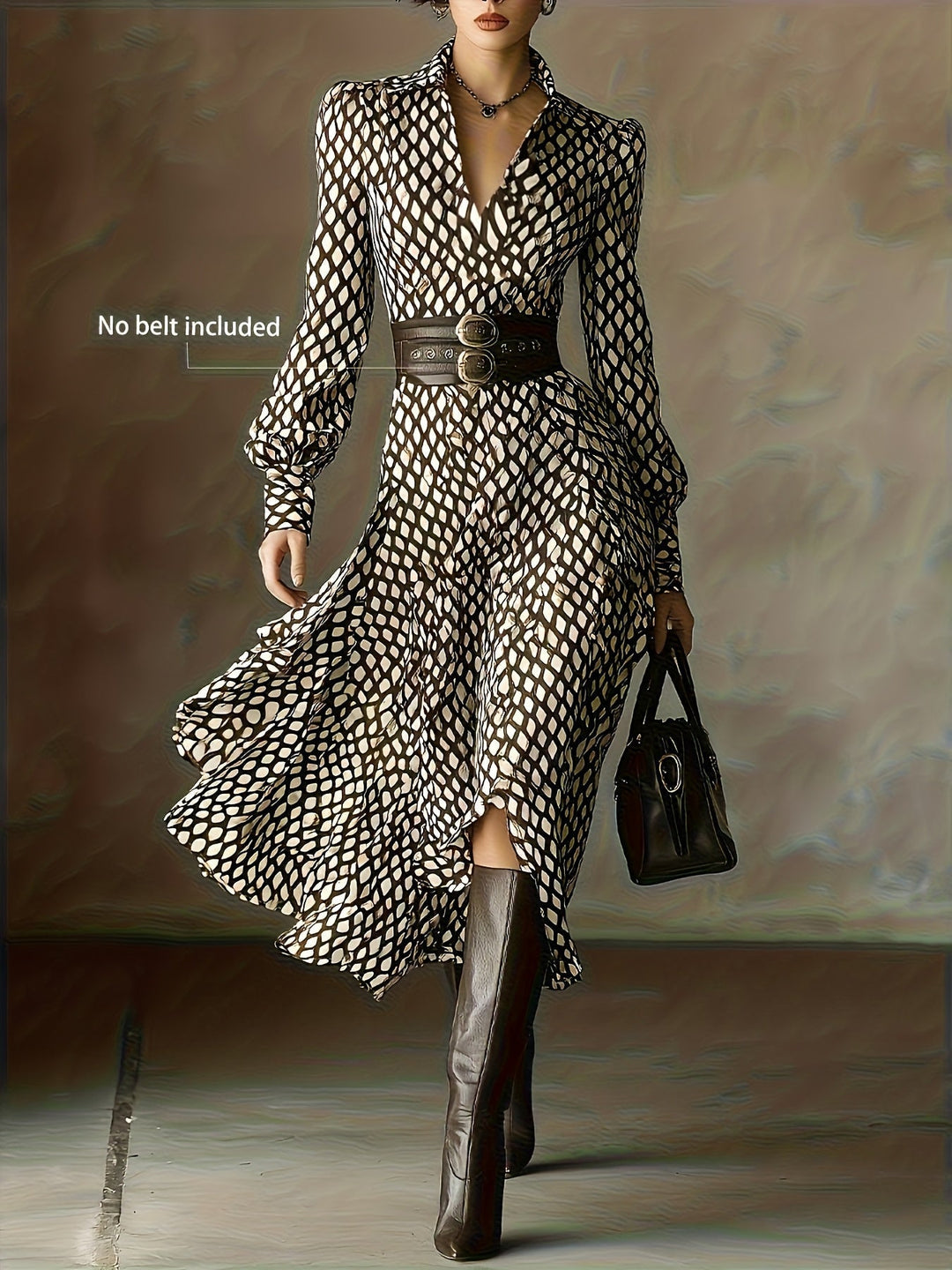 Romilly | Vintage-Inspired Rhombus Print Dress