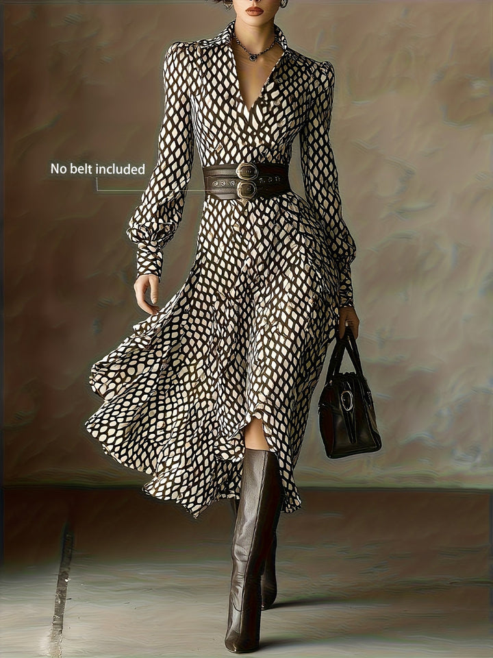 Romilly | Vintage-Inspired Rhombus Print Dress