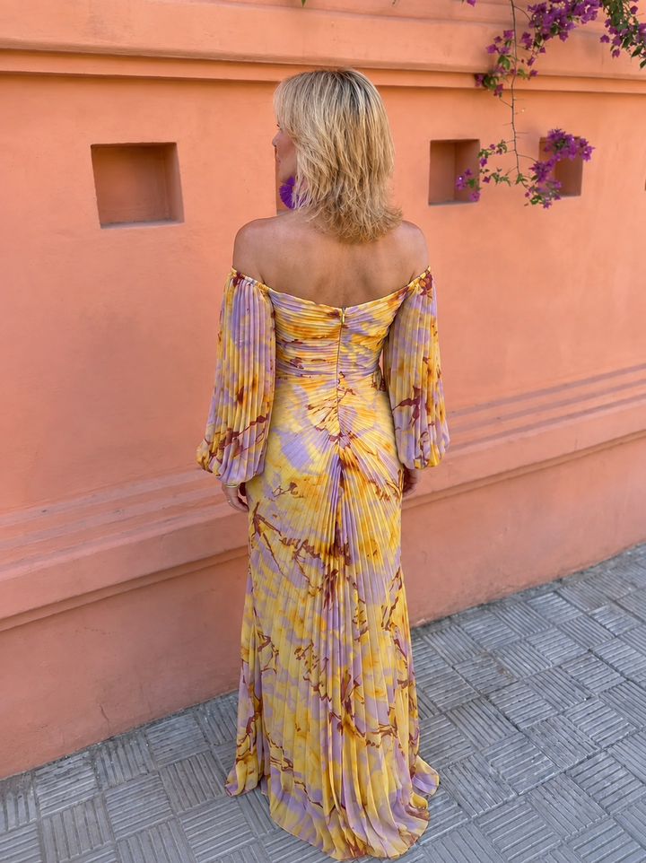 Claudia | Women’s Floral Maxi Dress with Deep V-Neck
