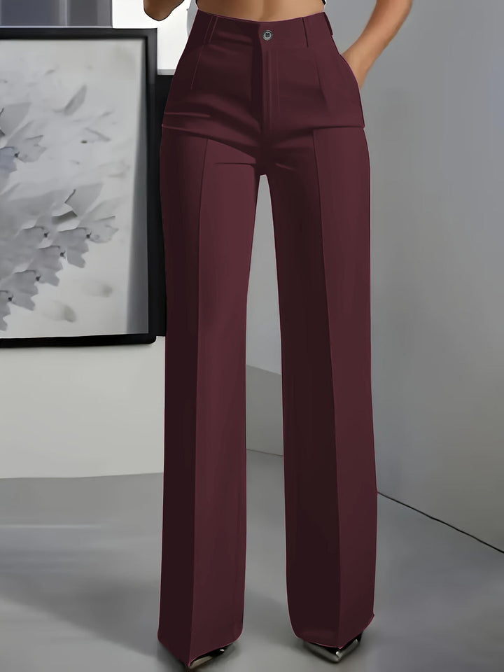 Juno | Women's High-Waisted Straight-Leg Trousers
