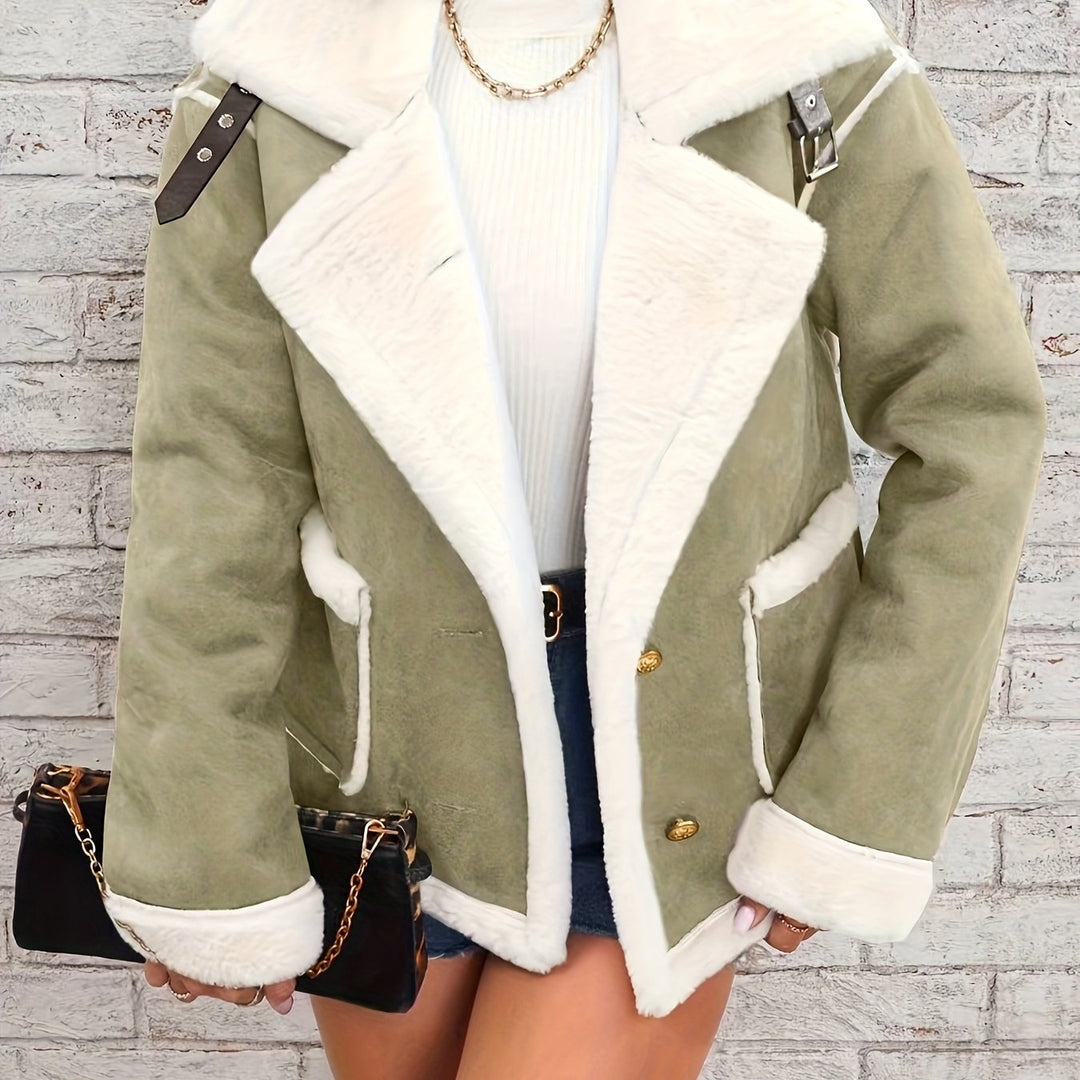 Evelyn | Women's Lapel Biker Winter Coat