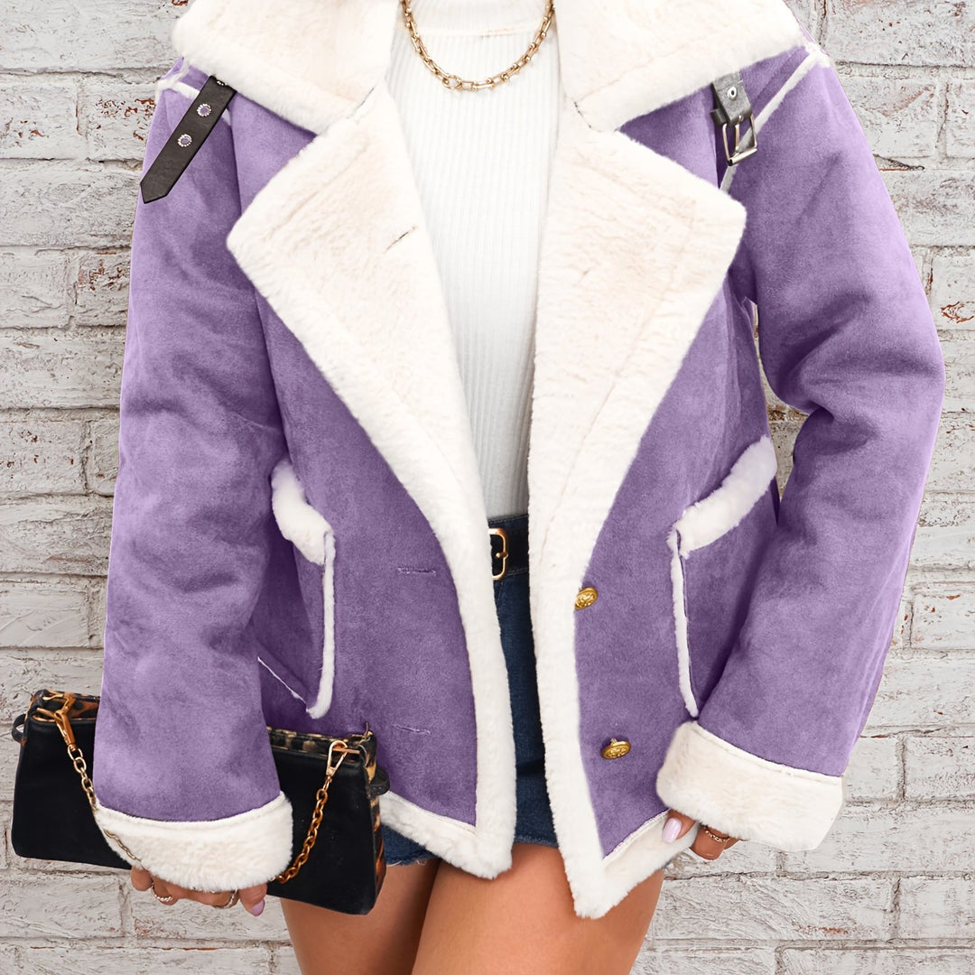 Evelyn | Women's Lapel Biker Winter Coat