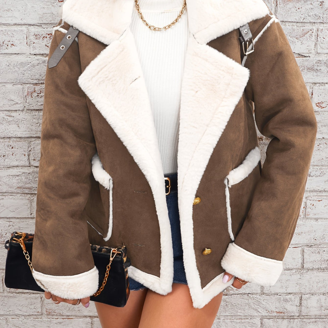 Evelyn | Women's Lapel Biker Winter Coat
