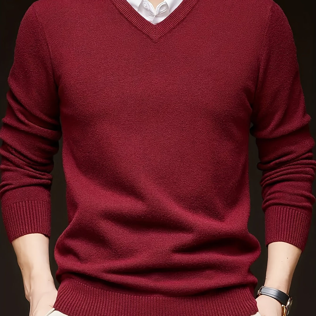 Adrian | Men’s V-Neck Knit Jumper