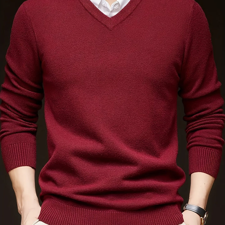 Adrian | Men’s V-Neck Knit Jumper