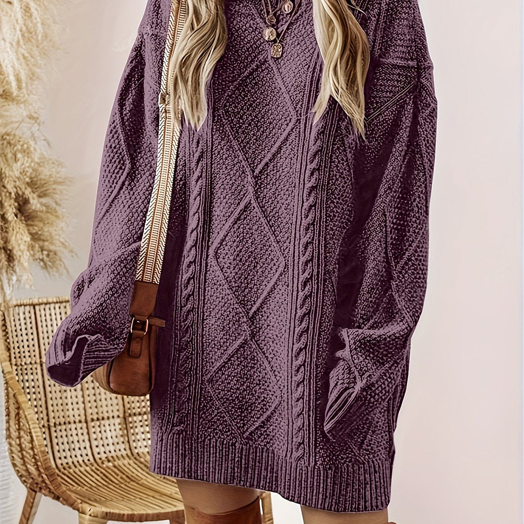 Clarissa | Women's Cable-Knit Sweater Dress
