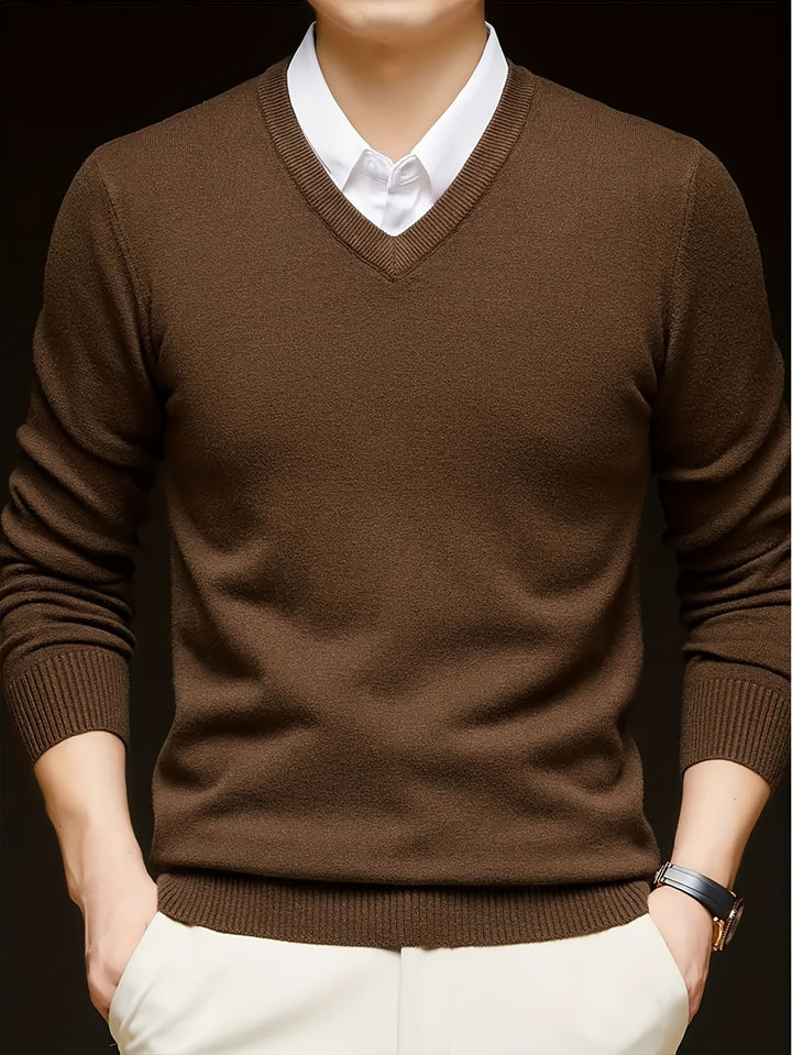 Adrian | Men’s V-Neck Knit Jumper