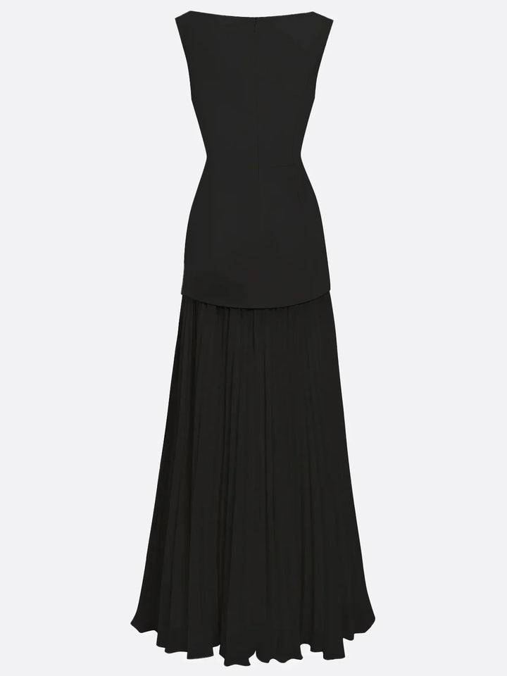 Micaela | Pleated Sleeveless Maxi Dress