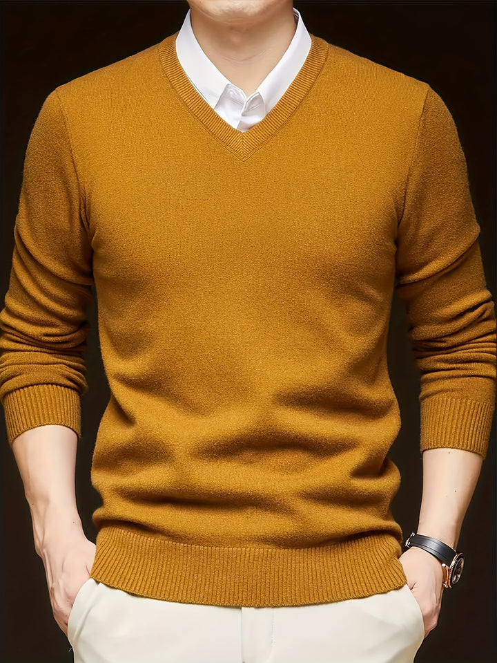 Adrian | Men’s V-Neck Knit Jumper
