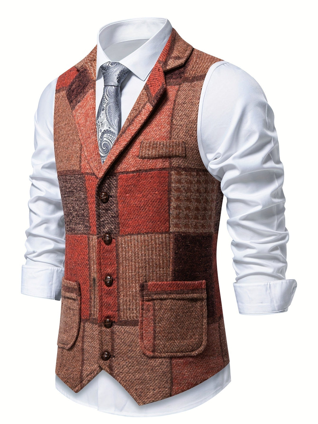 Alistair | Men’s Herringbone Tweed Waistcoat