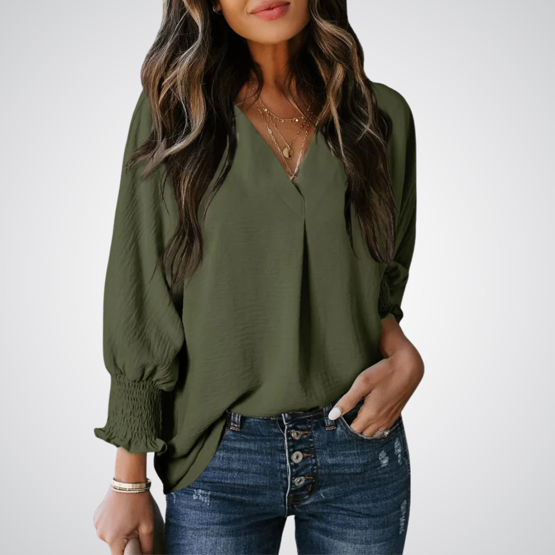 Maelle | V-Neck Tunic Blouse