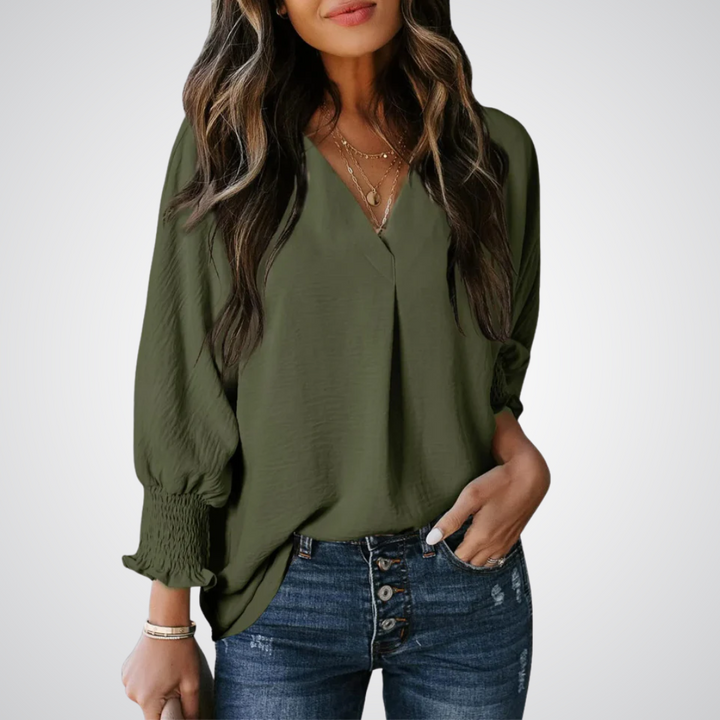 Maelle | V-Neck Tunic Blouse