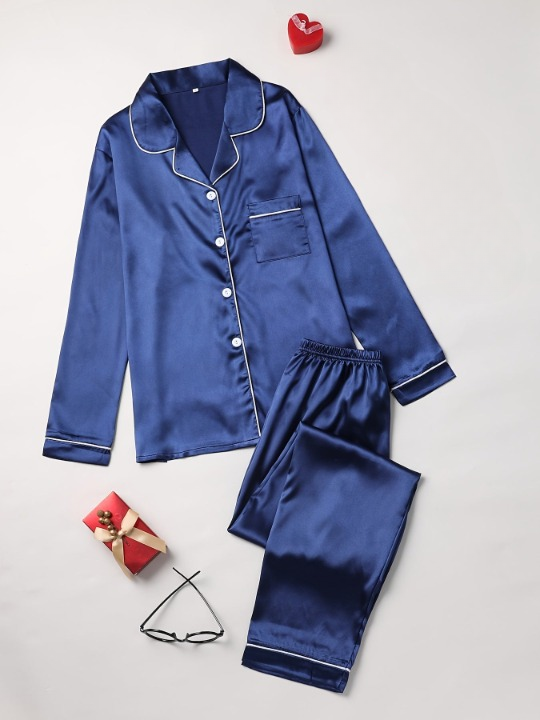 Celeste | Women's Satin-Look Two-Piece Pyjama Set