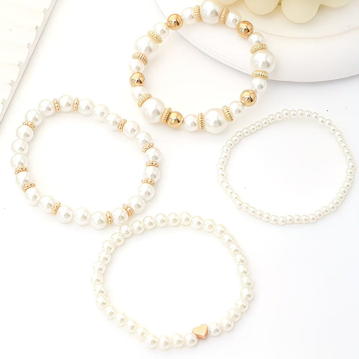 Celeste | Pearl Stacking Bracelet Set of 4