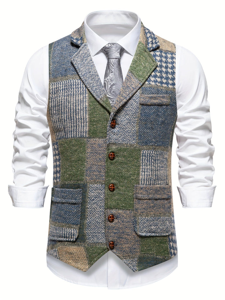Alistair | Men’s Herringbone Tweed Waistcoat