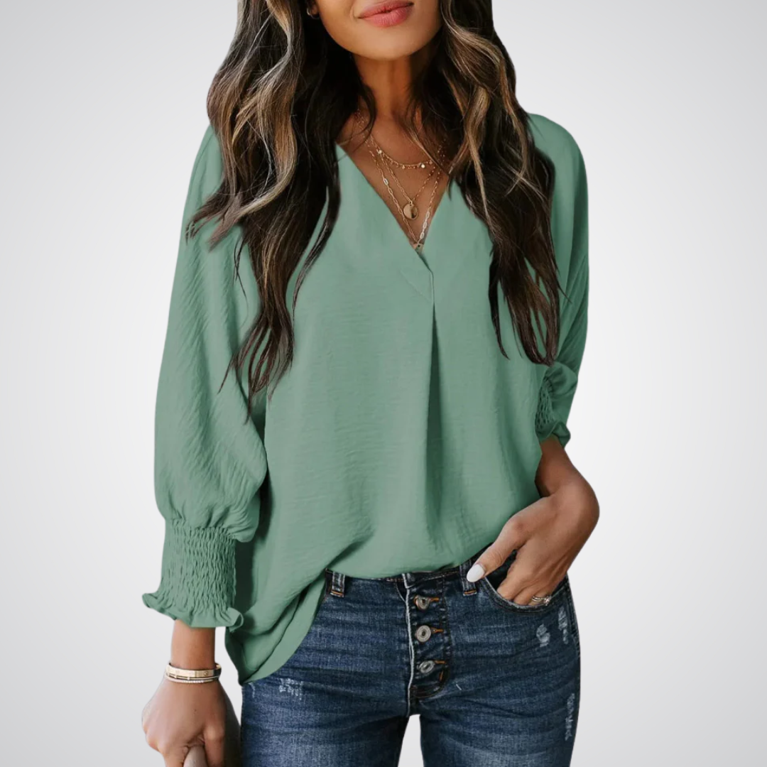 Maelle | V-Neck Tunic Blouse