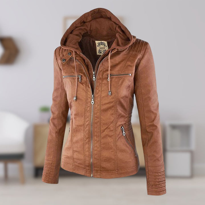 Tabitha | Women's Hooded Biker-Style Jacket