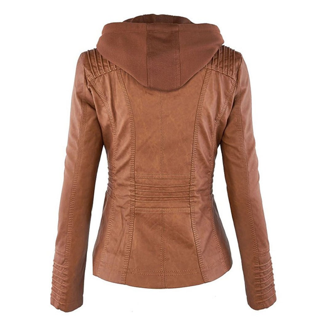 Tabitha | Women's Hooded Biker-Style Jacket