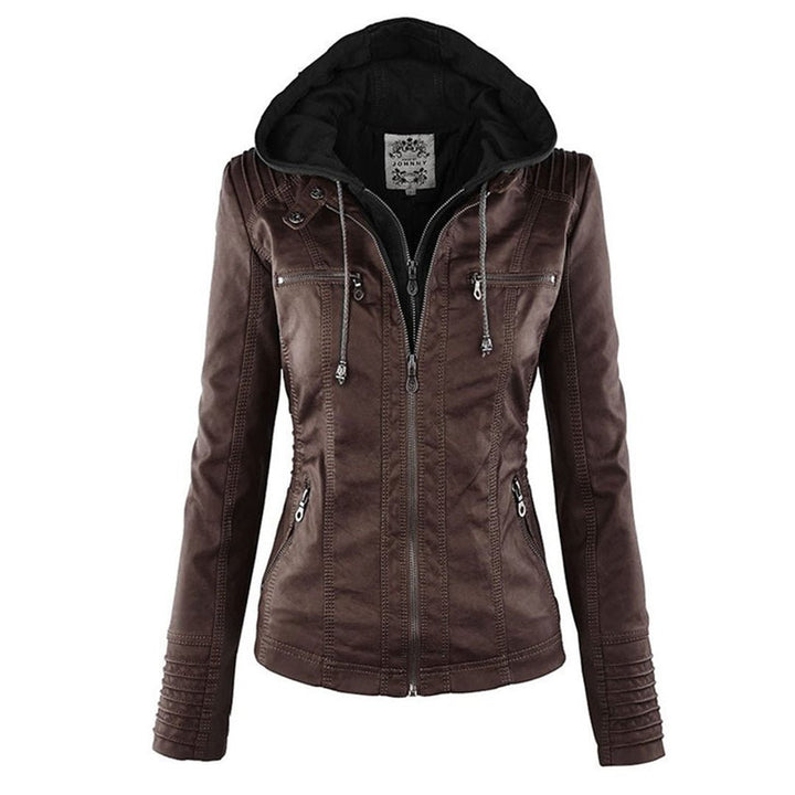 Tabitha | Women's Hooded Biker-Style Jacket