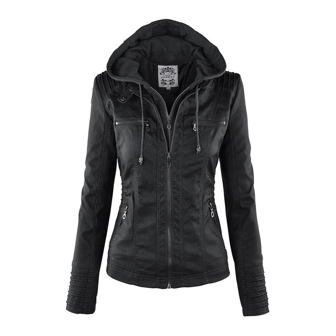Tabitha | Women's Hooded Biker-Style Jacket