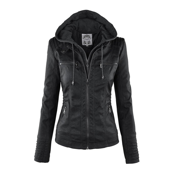 Tabitha | Women's Hooded Biker-Style Jacket