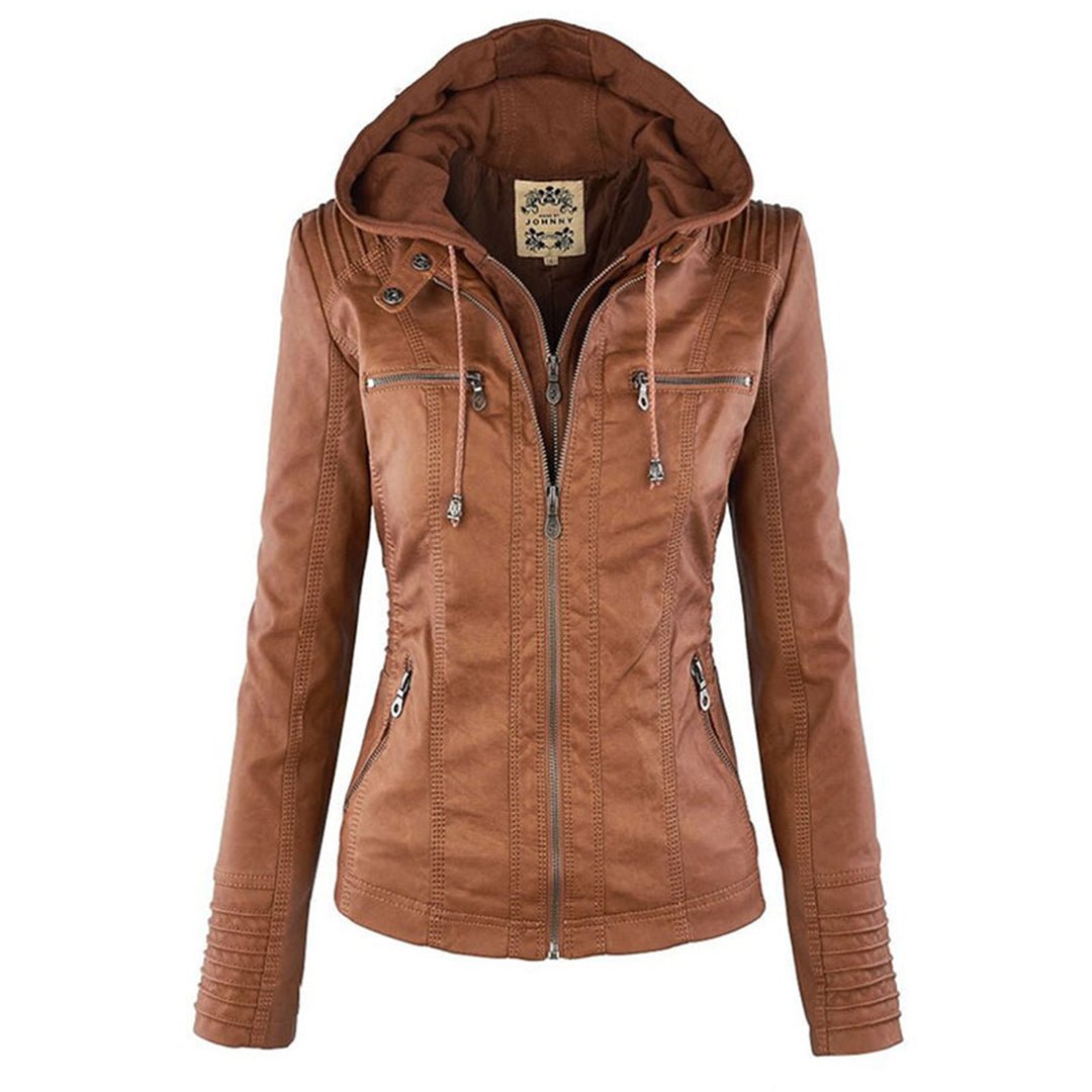 Tabitha | Women's Hooded Biker-Style Jacket