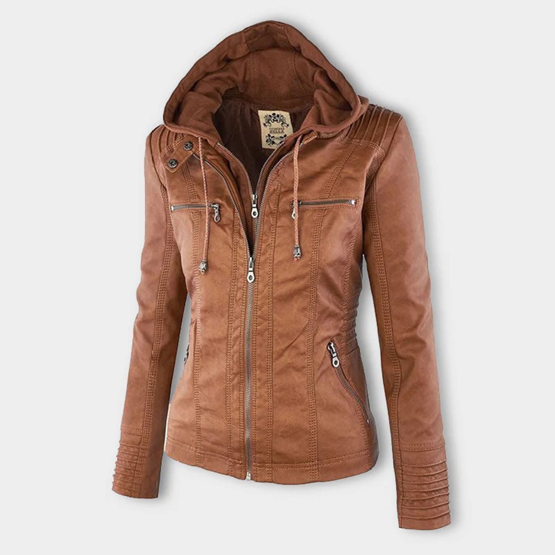 Tabitha | Women's Hooded Biker-Style Jacket