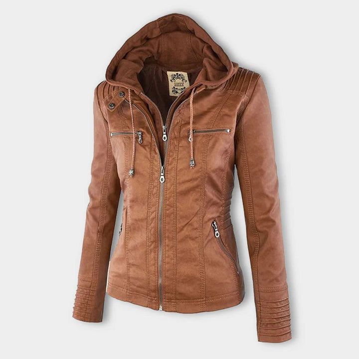 Tabitha | Women's Hooded Biker-Style Jacket