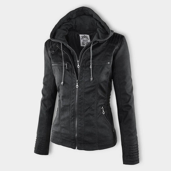 Tabitha | Women's Hooded Biker-Style Jacket