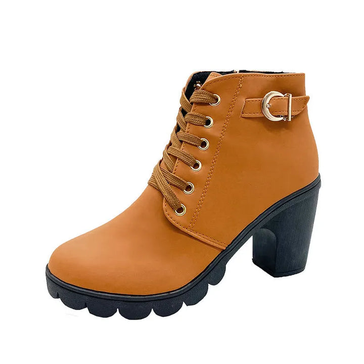 Lorelei | Women's Lace-Up Block Heel Ankle Boots