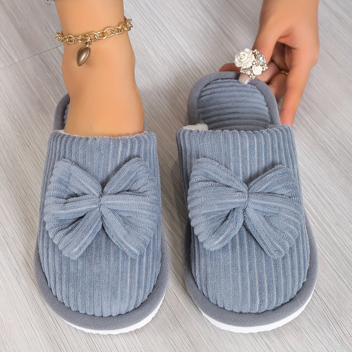 Elina | Bow-Detail Slip-On House Slippers