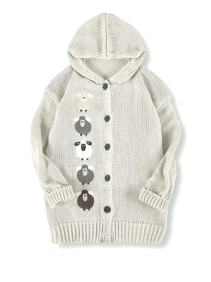 Cloverine | Women's Hooded Cardigan Chunky Knit