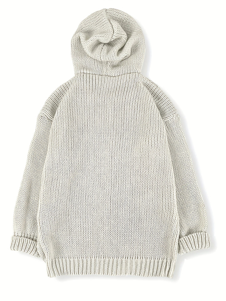 Cloverine | Women's Hooded Cardigan Chunky Knit