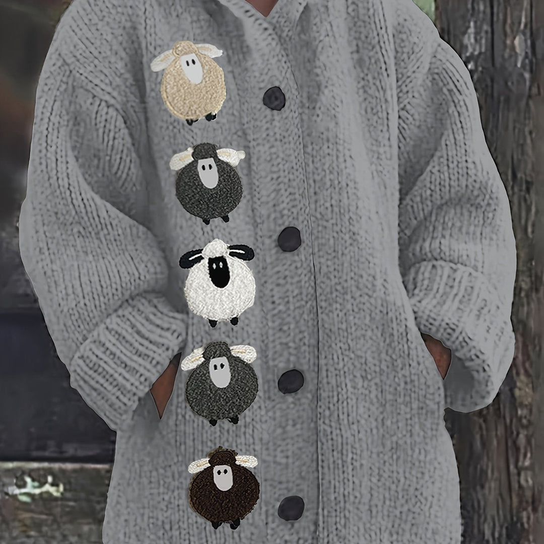 Cloverine | Women's Hooded Cardigan Chunky Knit