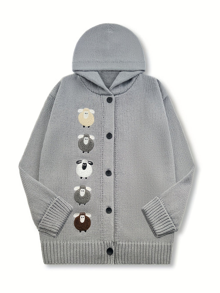 Cloverine | Women's Hooded Cardigan Chunky Knit