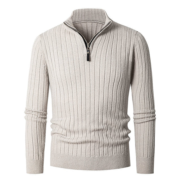 Elliot | Men's Ribbed Quarter-Zip Jumper