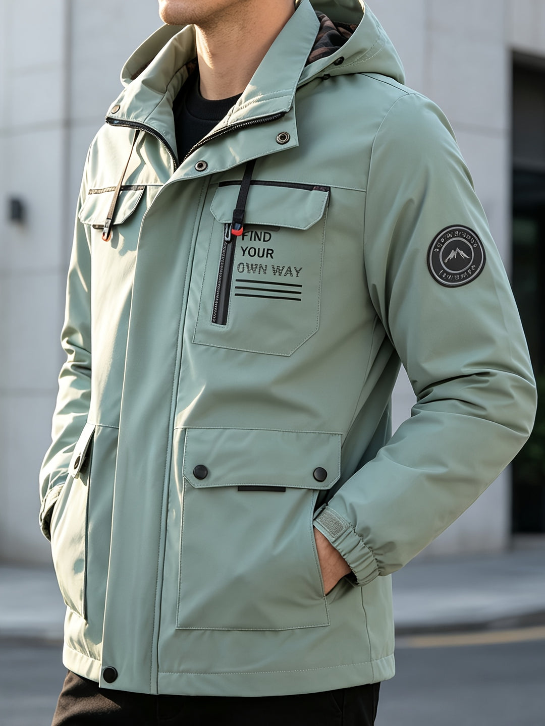 Simon | Men’s Hooded Utility Windbreaker Jacket