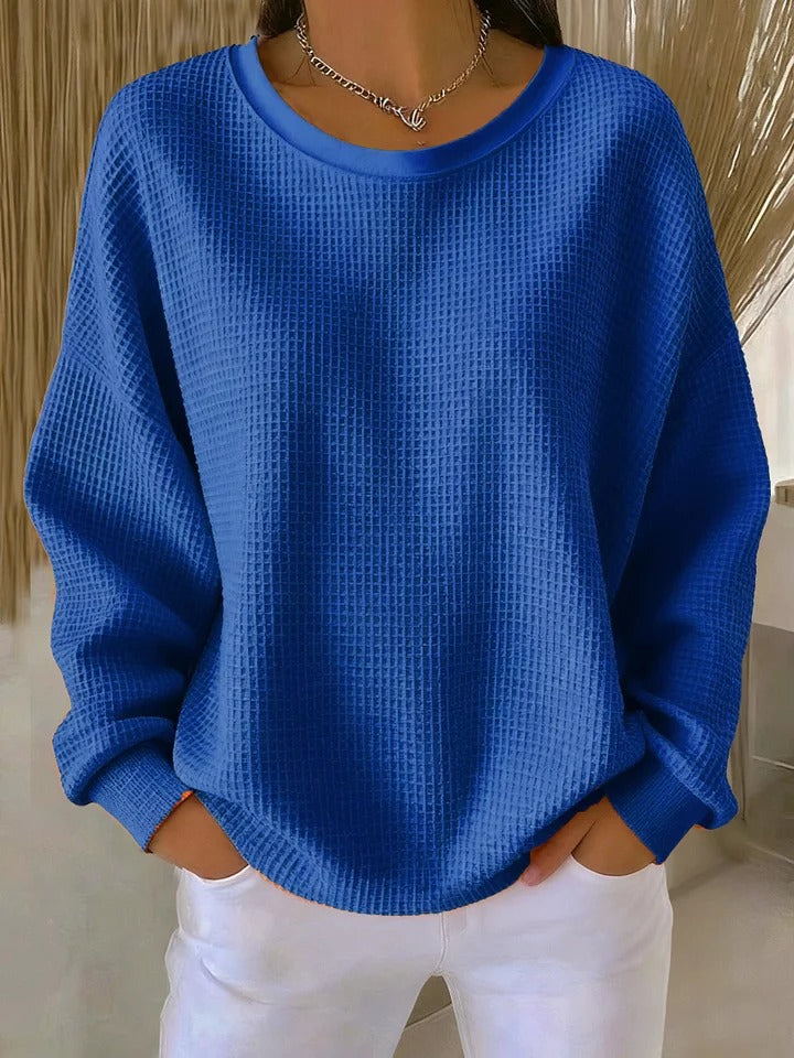 Amelie | Women's Relaxed Textured Crew-Neck Jumper