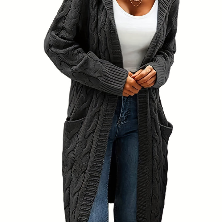 Marina | Plus Size Hooded Knit Cardigan