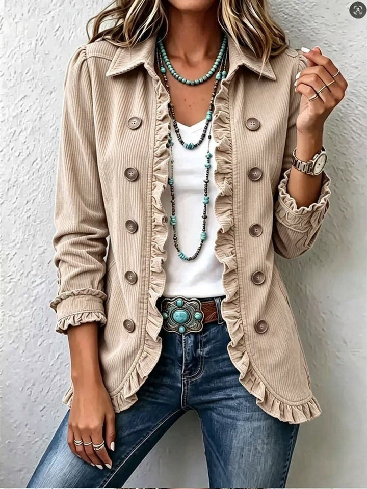 Damaris | Women's Ruffle-Trim Button-Front Knit Cardigan