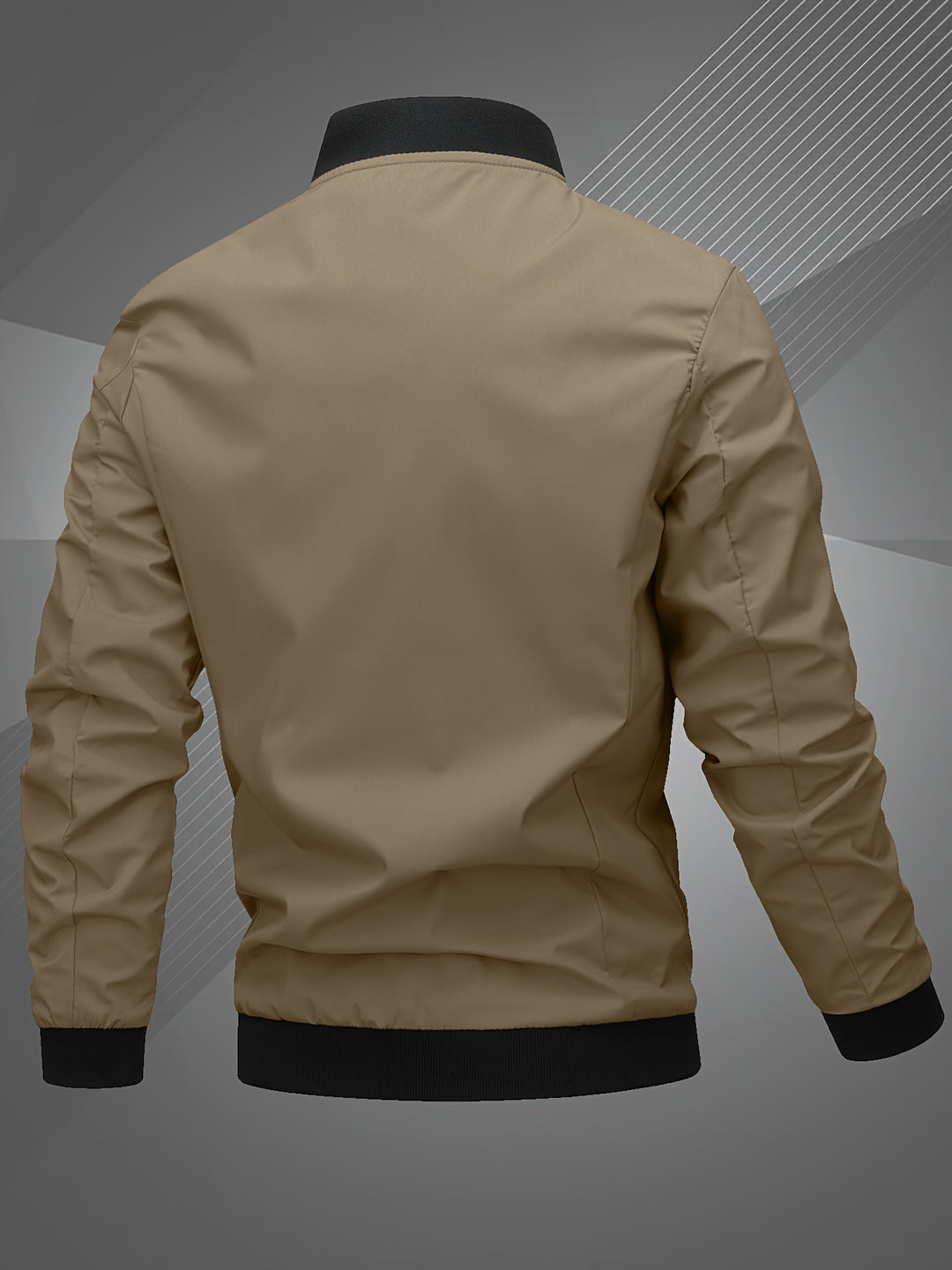 Elliot | Men’s Zip Bomber Jacket with Embroidered Detail