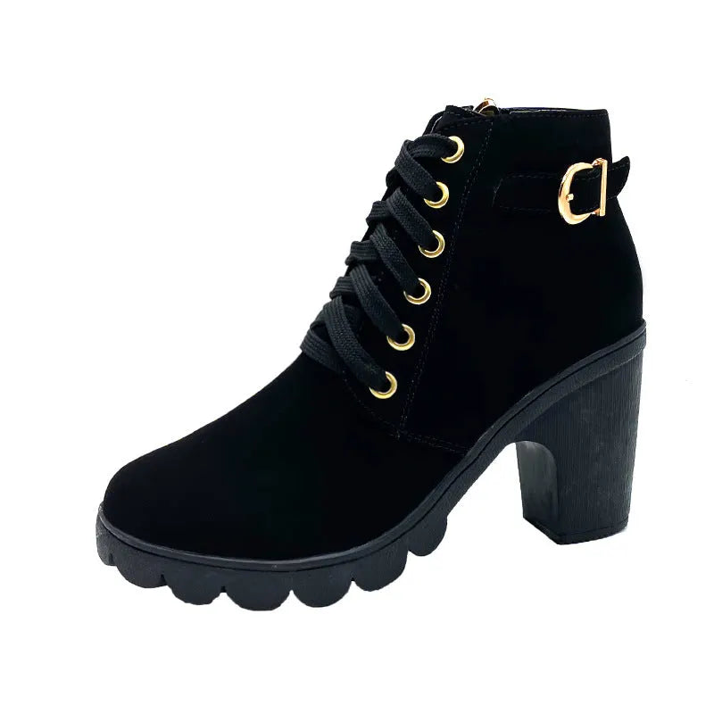 Lorelei | Women's Lace-Up Block Heel Ankle Boots