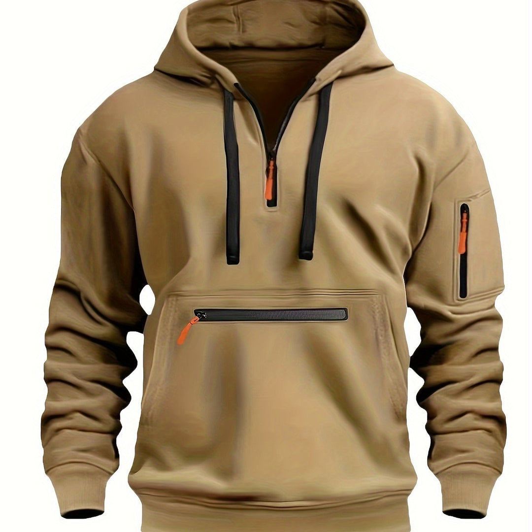 Finley | Men’s Half-Zip Hooded Sweatshirt with Zip Pockets