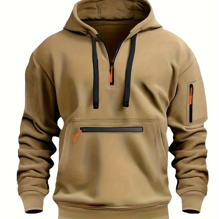 Finley | Men’s Half-Zip Hooded Sweatshirt with Zip Pockets