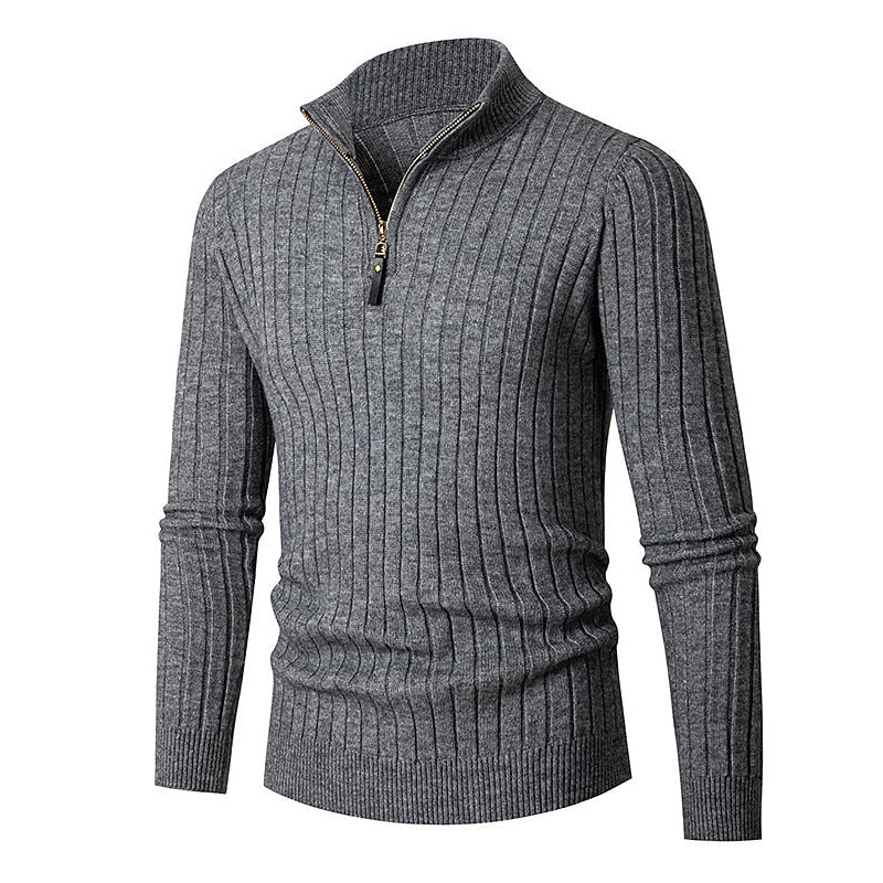 Elliot | Men's Ribbed Quarter-Zip Jumper