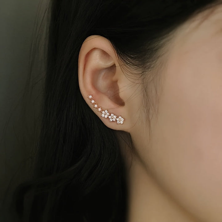 Aurelia | Floral Climber Earrings