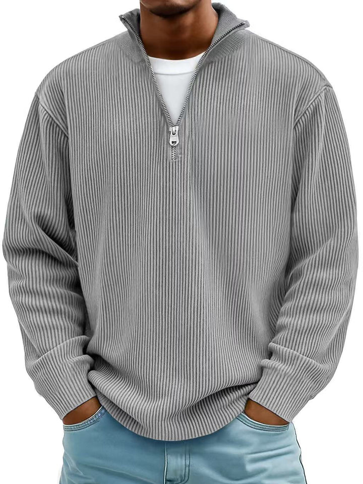 Theo | Men's Ribbed Half-Zip Jumper
