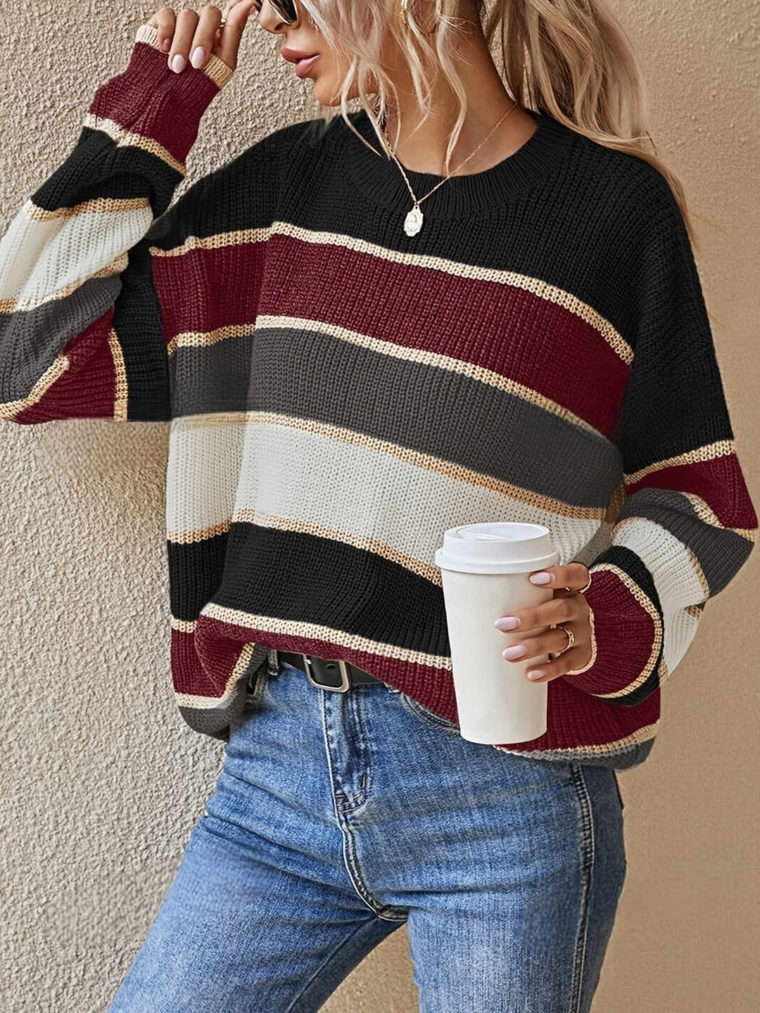 Marlow | Colour Block Striped Jumper