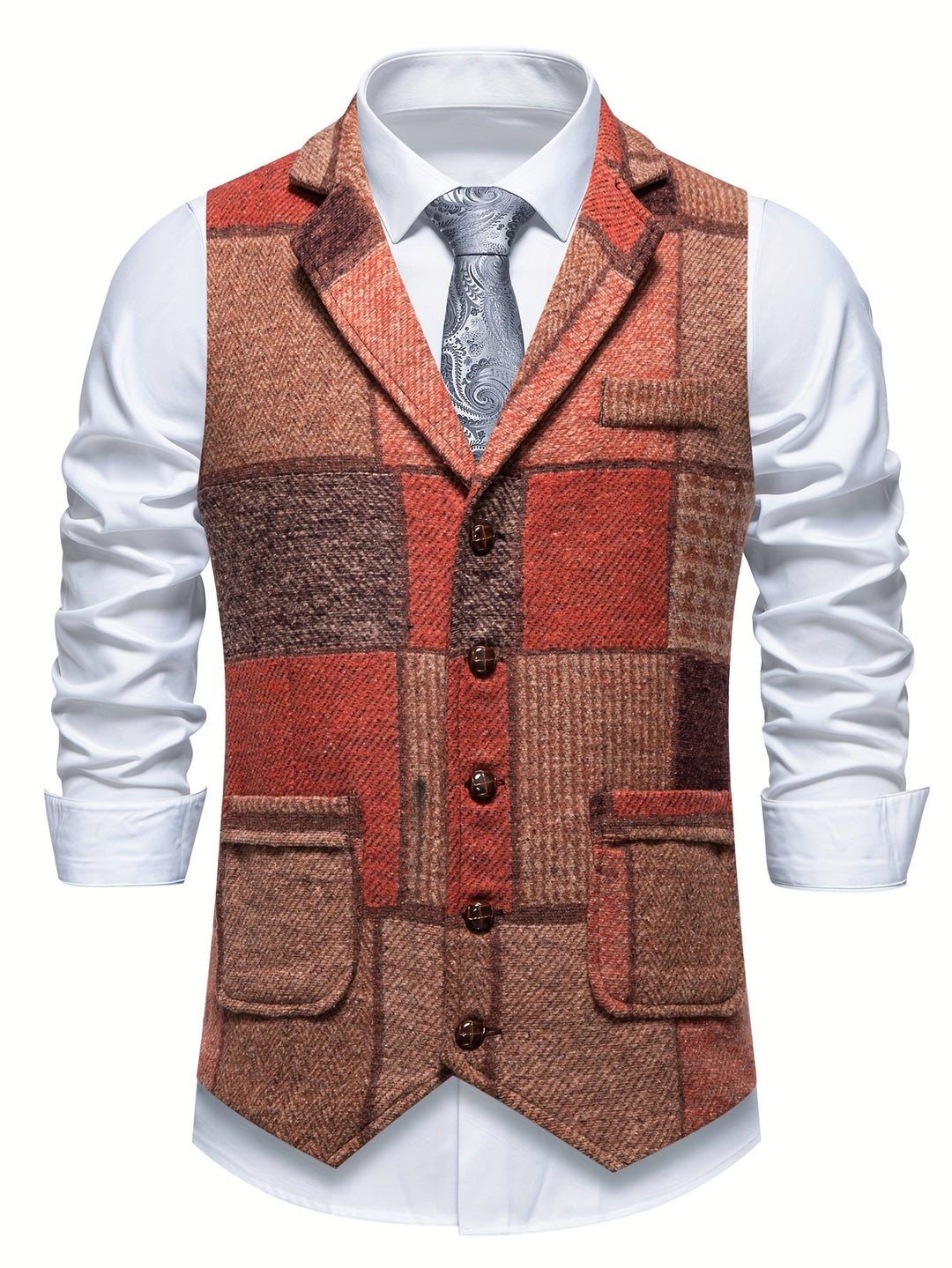Alistair | Men’s Herringbone Tweed Waistcoat