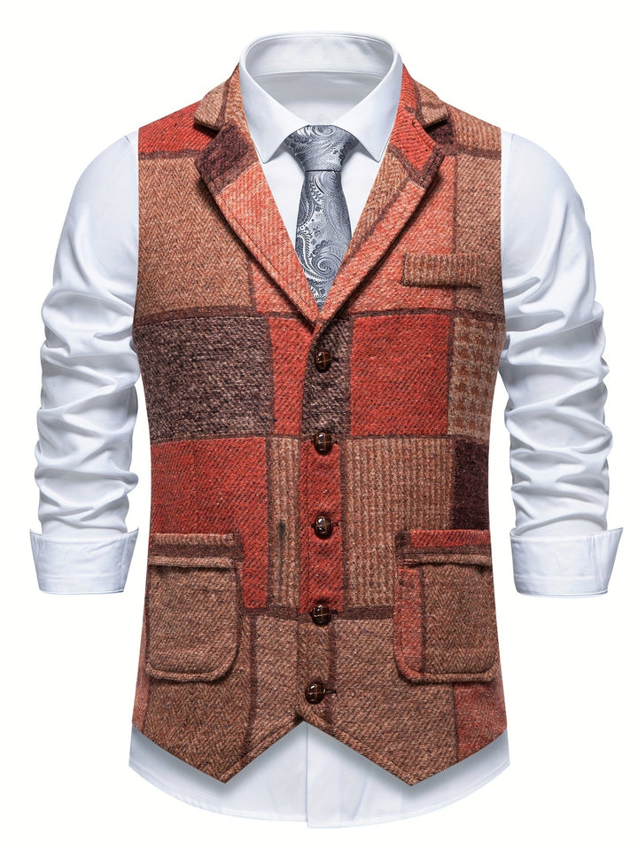 Alistair | Men’s Herringbone Tweed Waistcoat